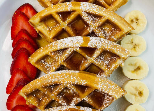 Fluffy Mixed-Berry Waffle